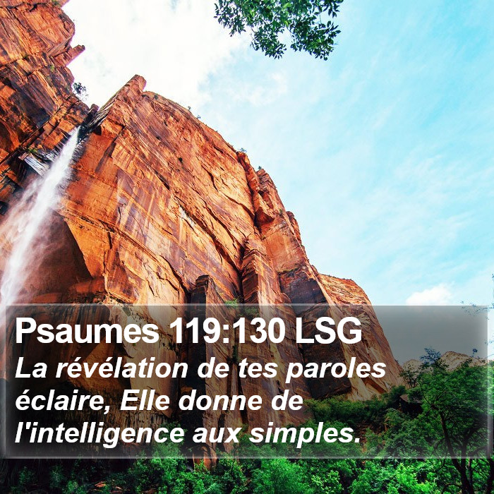 Psaumes 119:130 LSG Bible Study