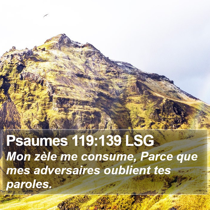 Psaumes 119:139 LSG Bible Study