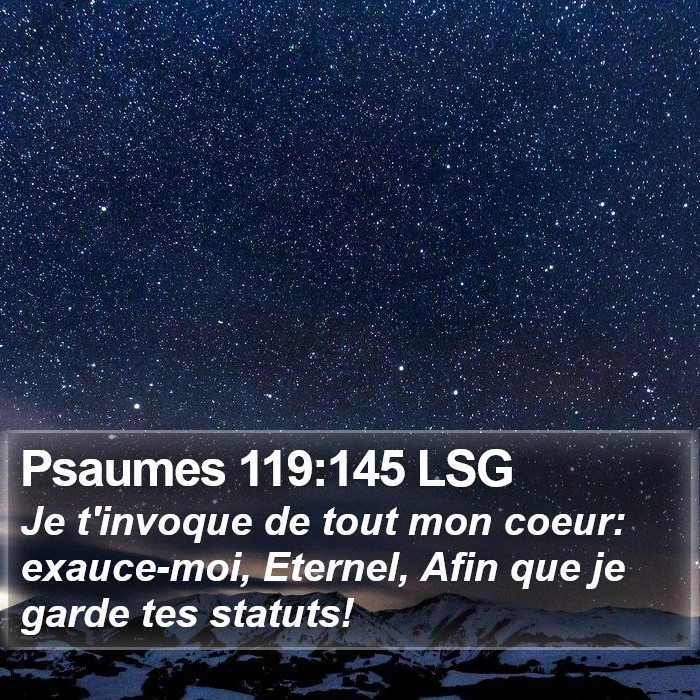 Psaumes 119:145 LSG Bible Study