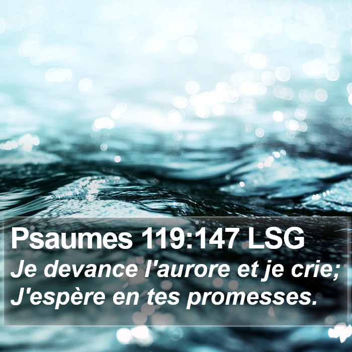 Psaumes 119:147 LSG Bible Study