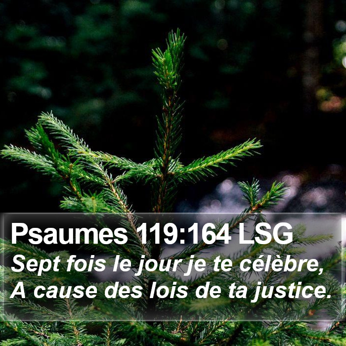 Psaumes 119:164 LSG Bible Study