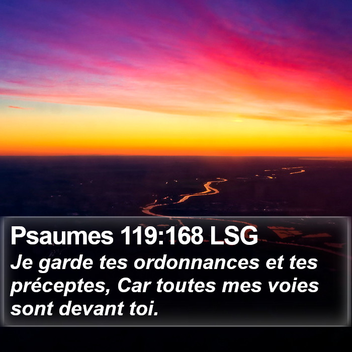 Psaumes 119:168 LSG Bible Study