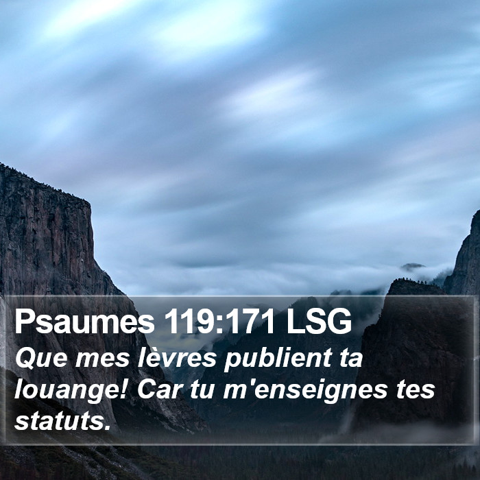 Psaumes 119:171 LSG Bible Study