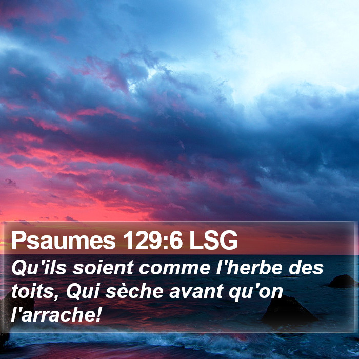 Psaumes 129:6 LSG Bible Study