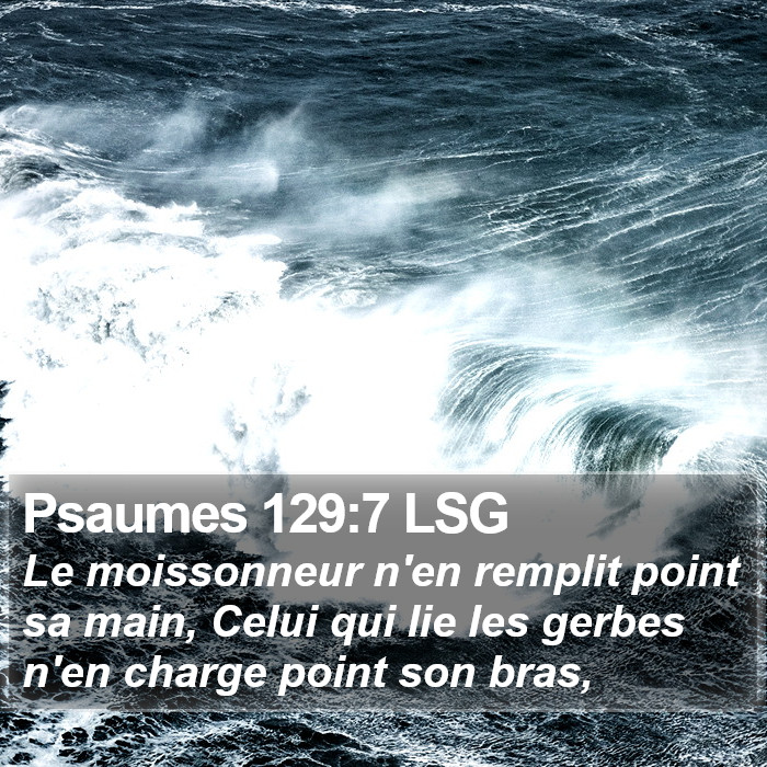 Psaumes 129:7 LSG Bible Study