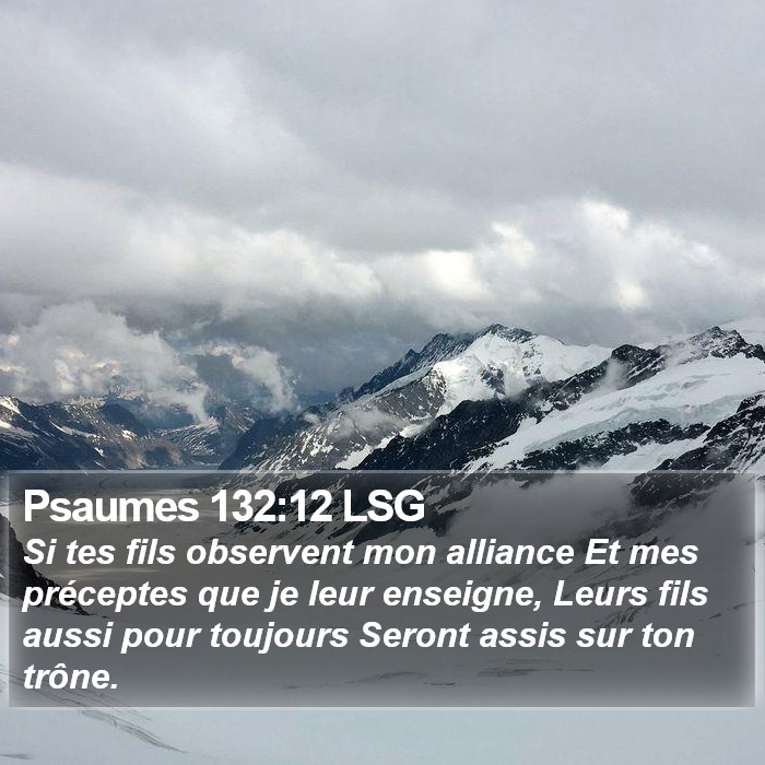 Psaumes 132:12 LSG Bible Study