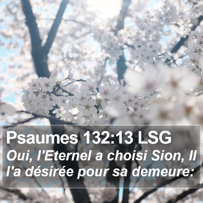 Psaumes 132:13 LSG Bible Study