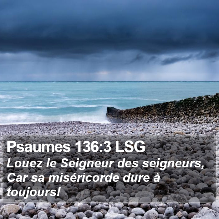 Psaumes 136:3 LSG Bible Study