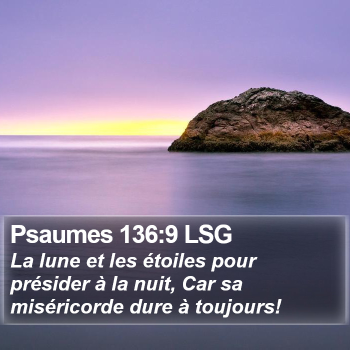 Psaumes 136:9 LSG Bible Study