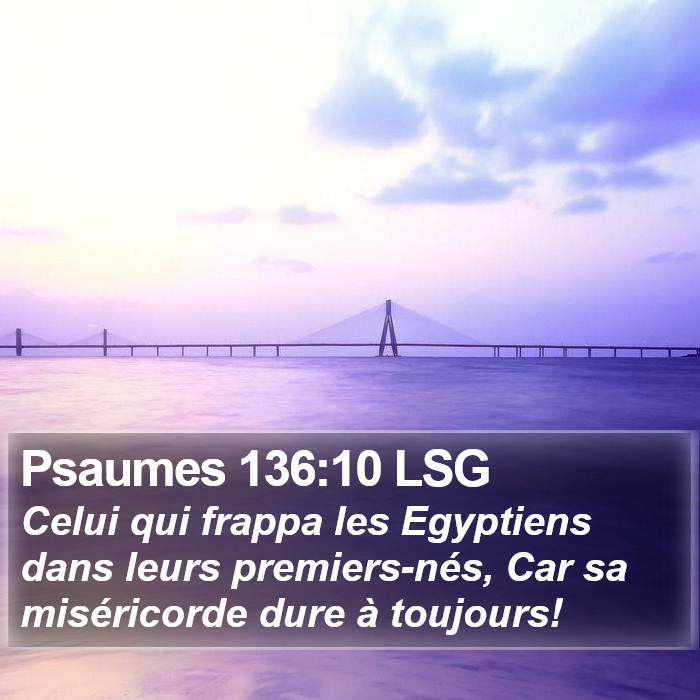 Psaumes 136:10 LSG Bible Study