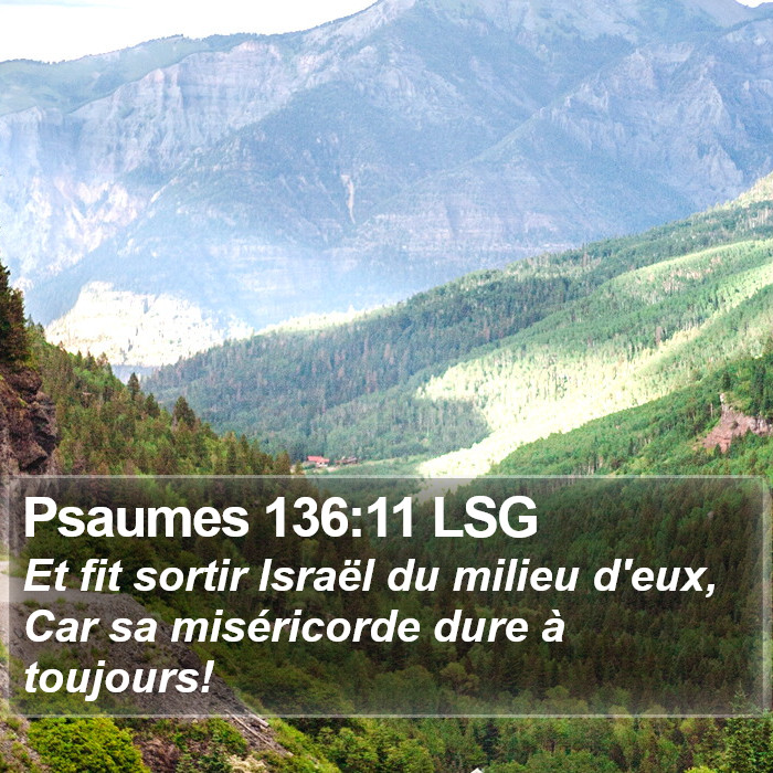 Psaumes 136:11 LSG Bible Study