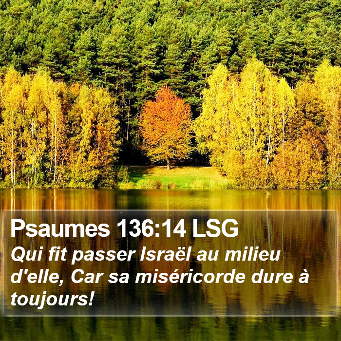 Psaumes 136:14 LSG Bible Study