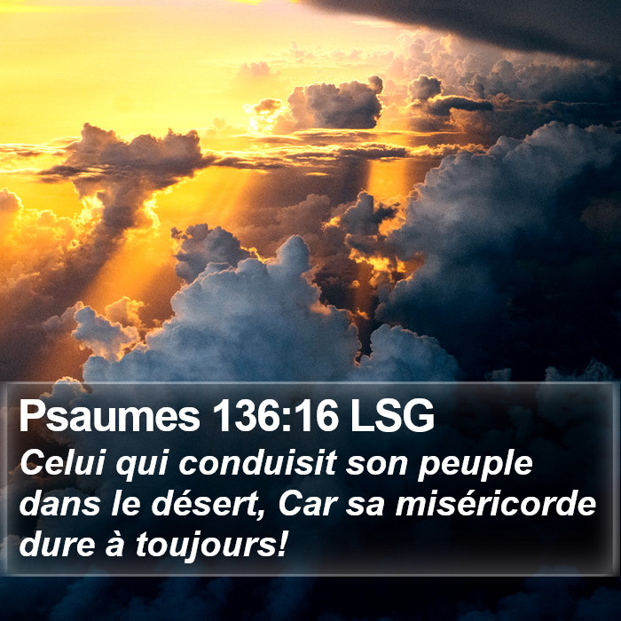 Psaumes 136:16 LSG Bible Study