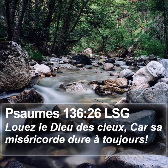 Psaumes 136:26 LSG Bible Study