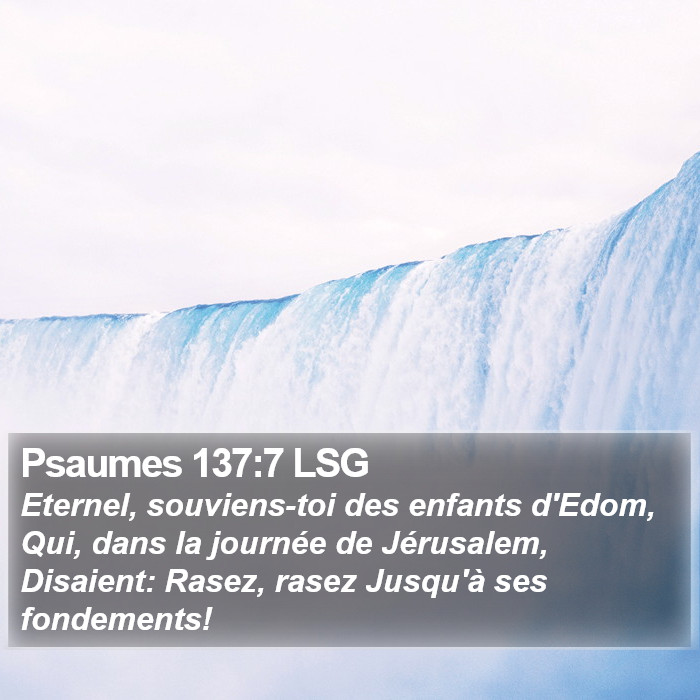 Psaumes 137:7 LSG Bible Study