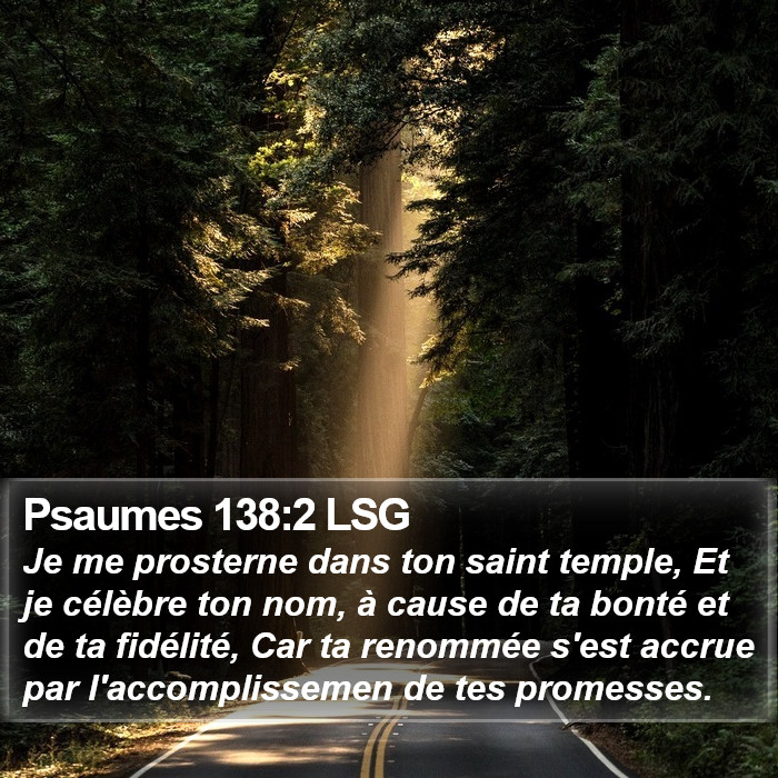 Psaumes 138:2 LSG Bible Study