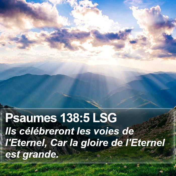 Psaumes 138:5 LSG Bible Study