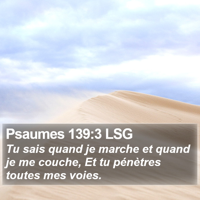 Psaumes 139:3 LSG Bible Study