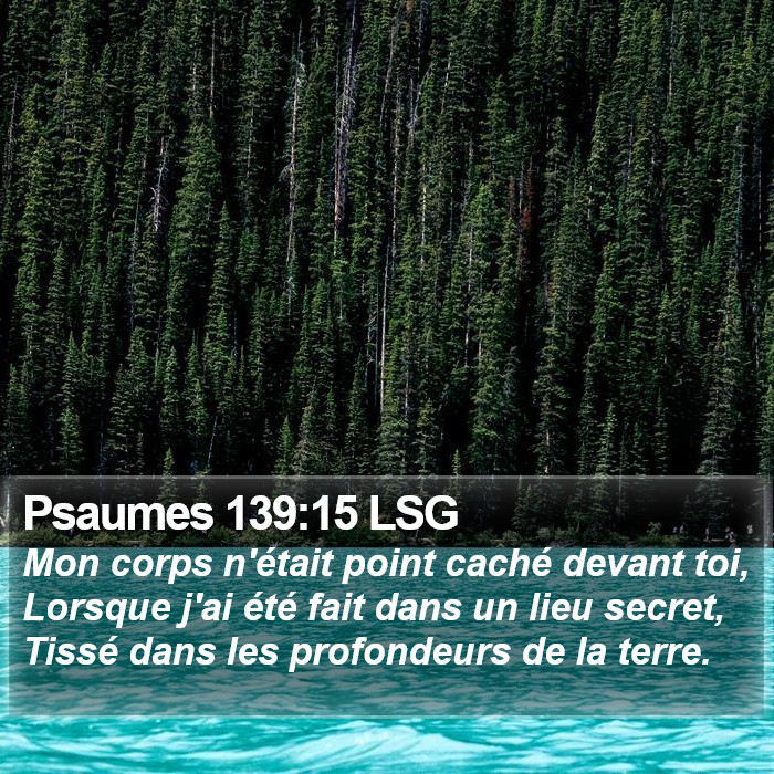 Psaumes 139:15 LSG Bible Study