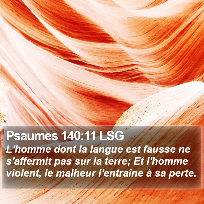 Psaumes 140:11 LSG Bible Study