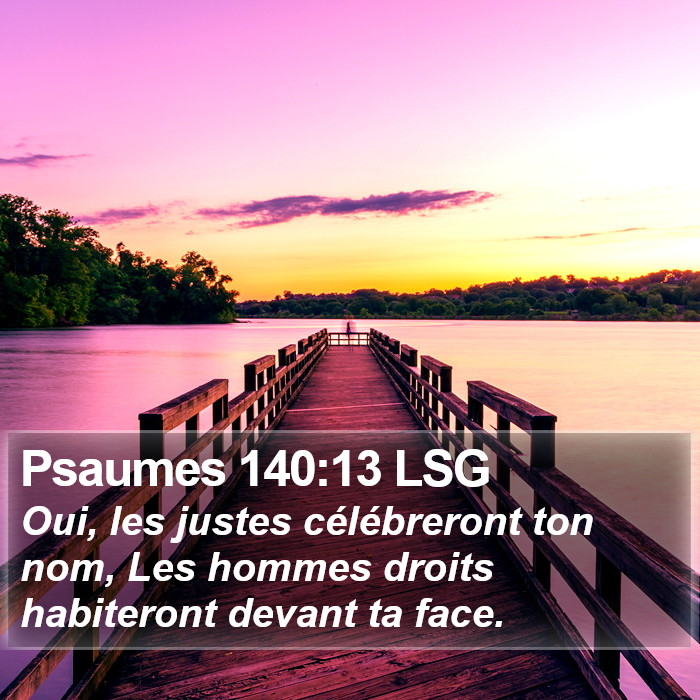 Psaumes 140:13 LSG Bible Study