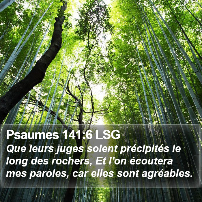 Psaumes 141:6 LSG Bible Study