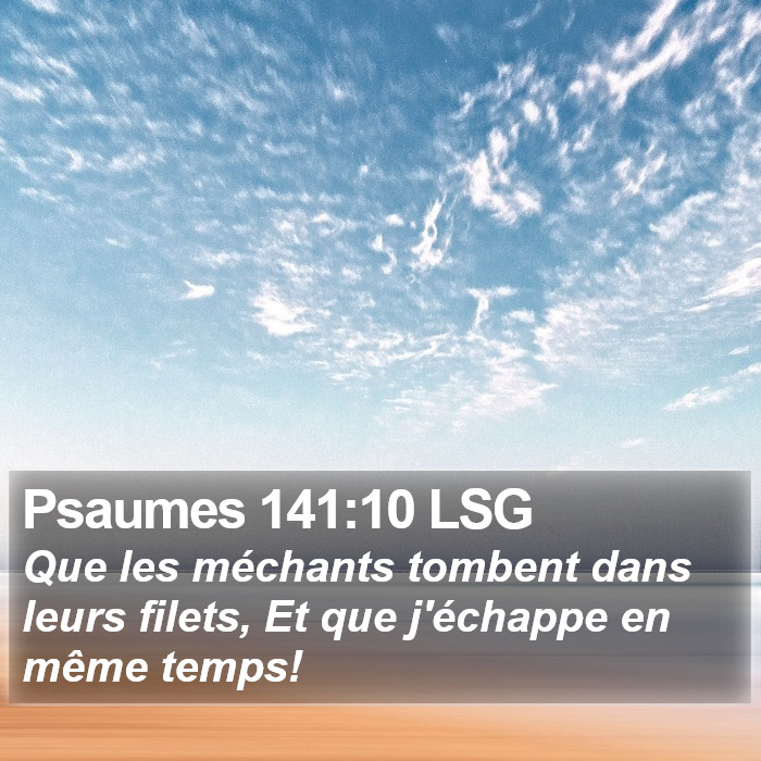 Psaumes 141:10 LSG Bible Study