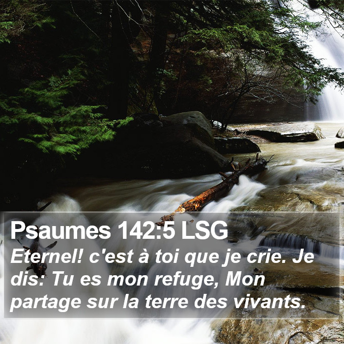 Psaumes 142:5 LSG Bible Study