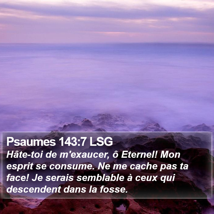 Psaumes 143:7 LSG Bible Study