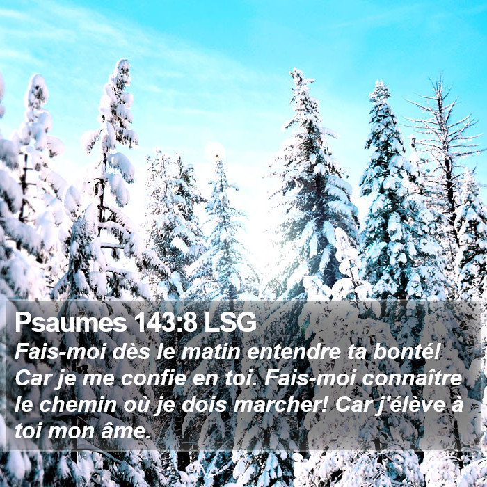 Psaumes 143:8 LSG Bible Study