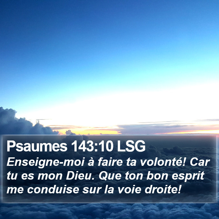 Psaumes 143:10 LSG Bible Study