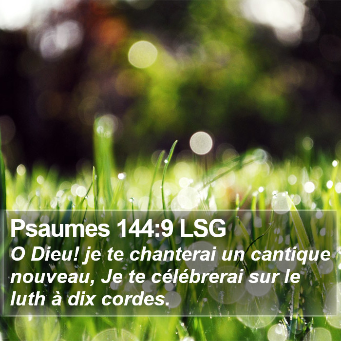 Psaumes 144:9 LSG Bible Study