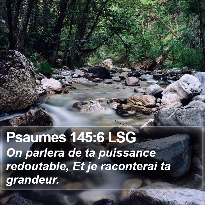 Psaumes 145:6 LSG Bible Study