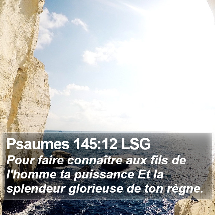 Psaumes 145:12 LSG Bible Study