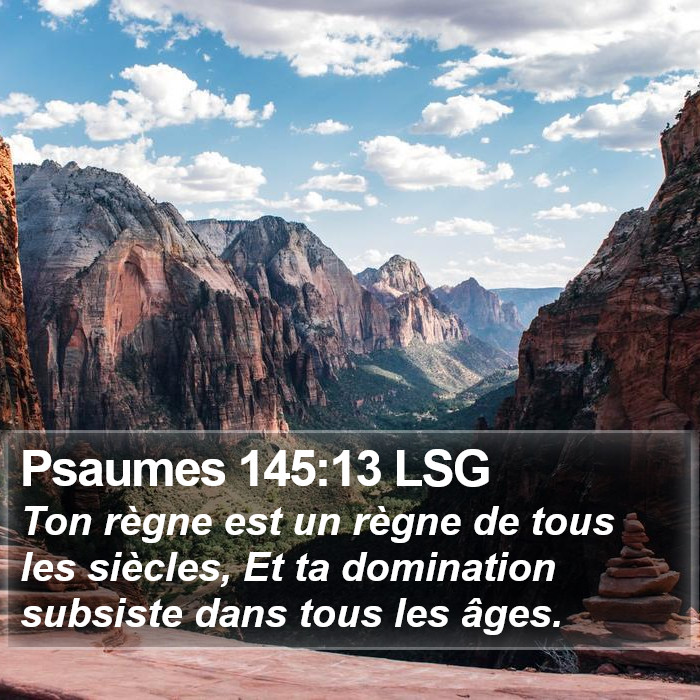 Psaumes 145:13 LSG Bible Study