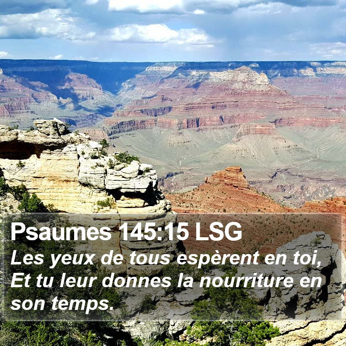 Psaumes 145:15 LSG Bible Study