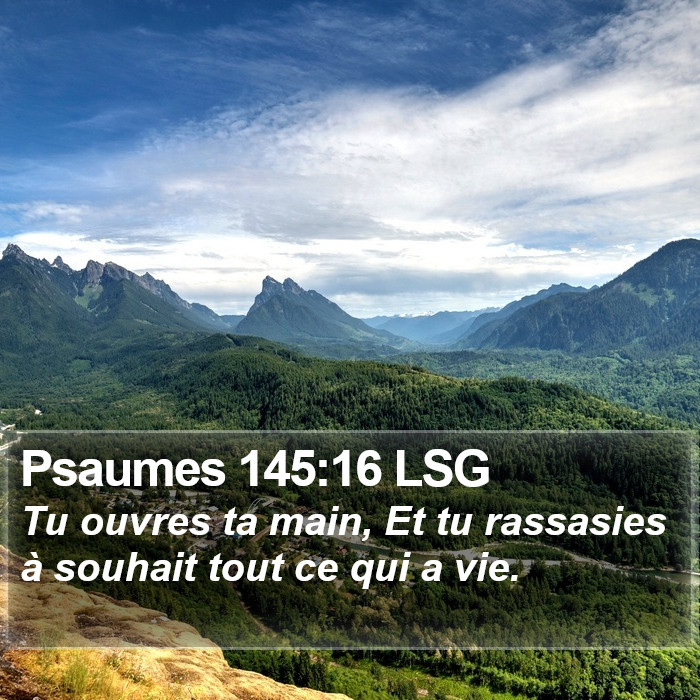 Psaumes 145:16 LSG Bible Study