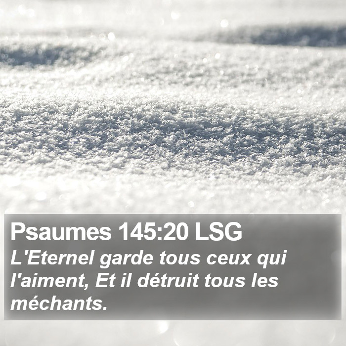 Psaumes 145:20 LSG Bible Study