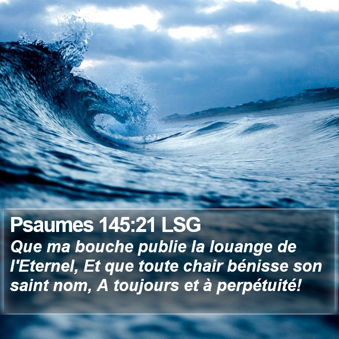 Psaumes 145:21 LSG Bible Study