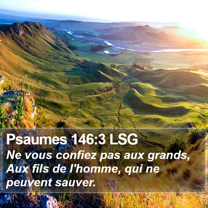 Psaumes 146:3 LSG Bible Study