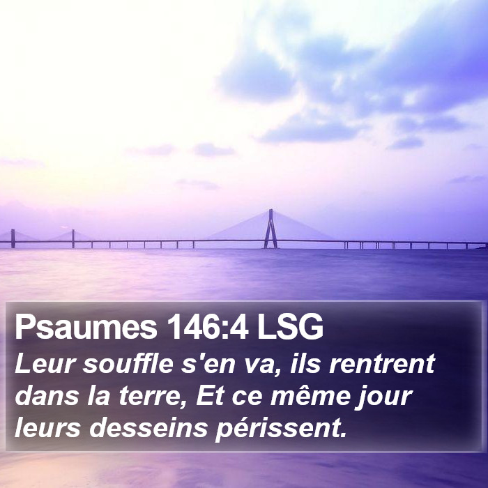 Psaumes 146:4 LSG Bible Study