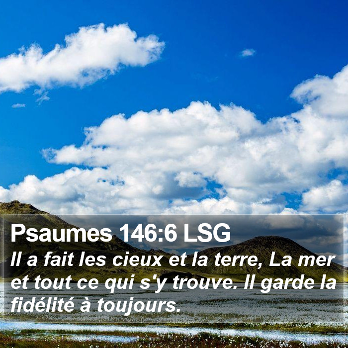 Psaumes 146:6 LSG Bible Study