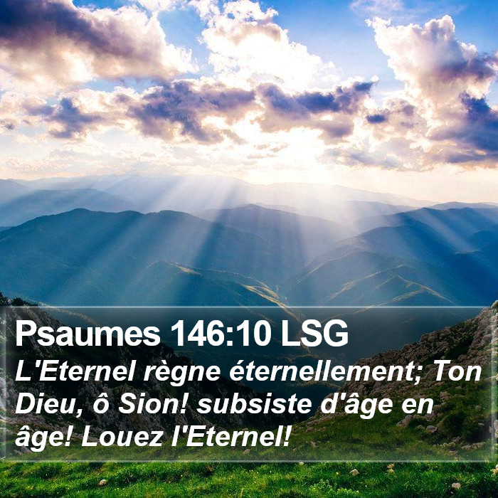 Psaumes 146:10 LSG Bible Study