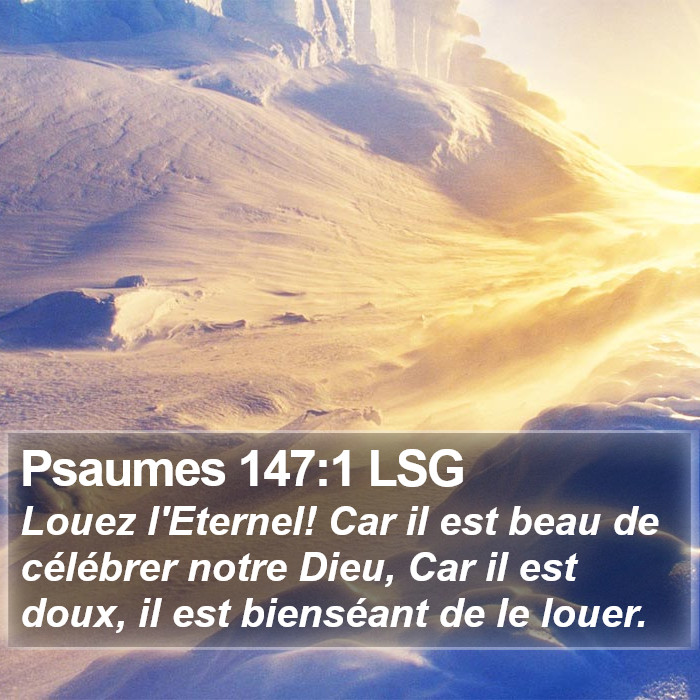 Psaumes 147:1 LSG Bible Study