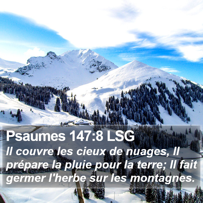 Psaumes 147:8 LSG Bible Study