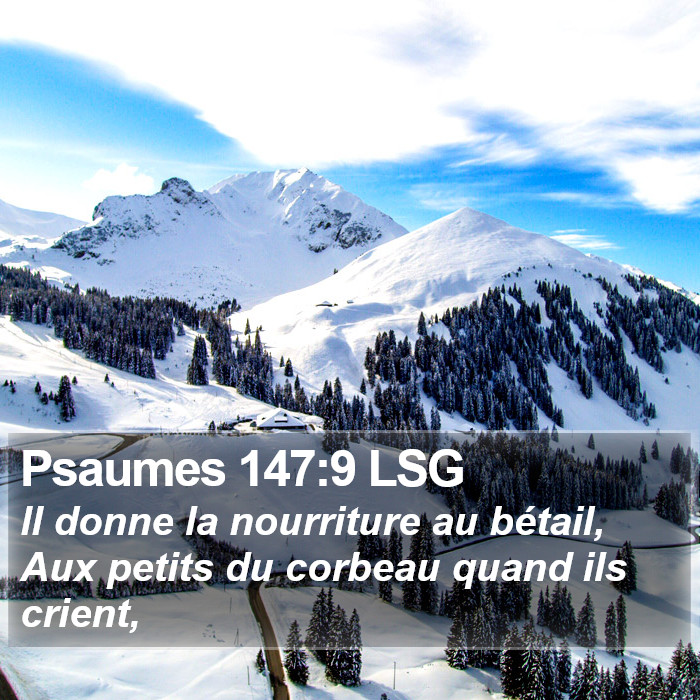 Psaumes 147:9 LSG Bible Study