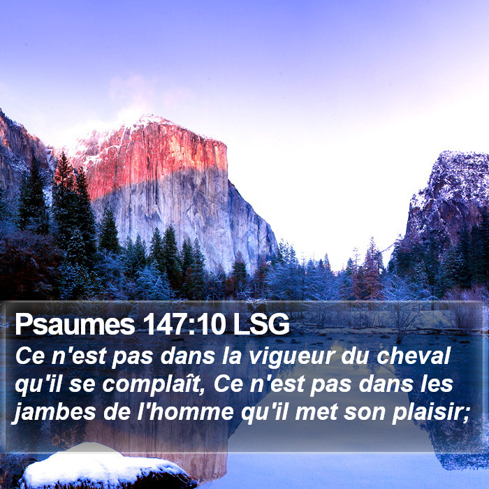 Psaumes 147:10 LSG Bible Study