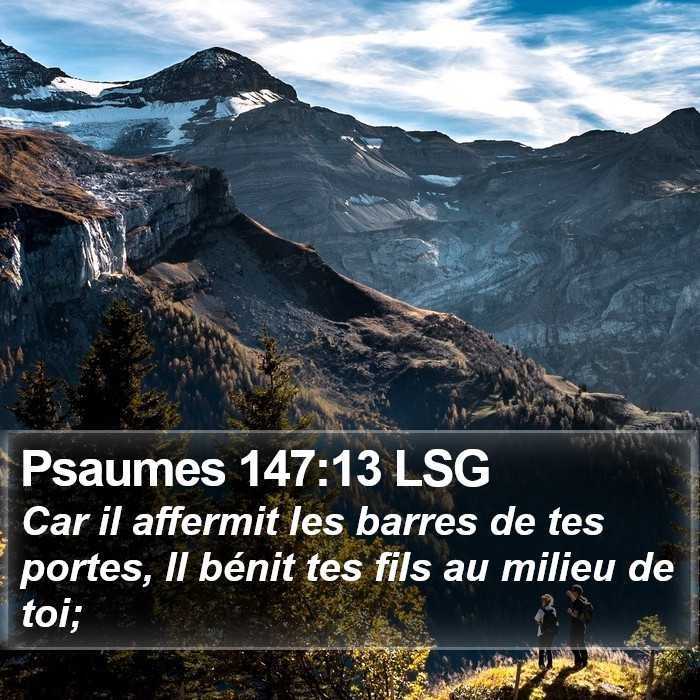 Psaumes 147:13 LSG Bible Study
