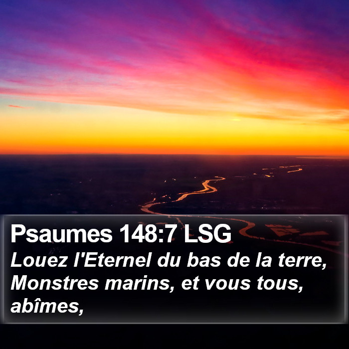 Psaumes 148:7 LSG Bible Study