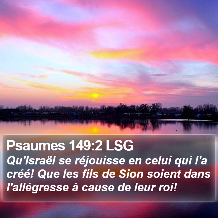 Psaumes 149:2 LSG Bible Study